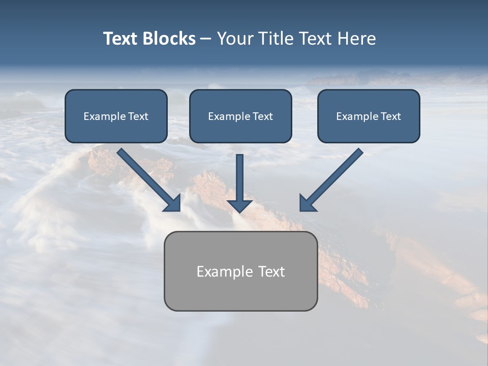 A Rocky Beach With Waves Crashing On It PowerPoint Template
