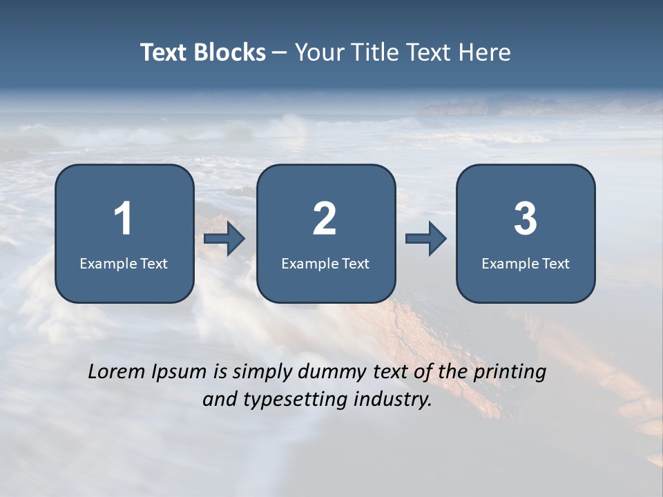 A Rocky Beach With Waves Crashing On It PowerPoint Template