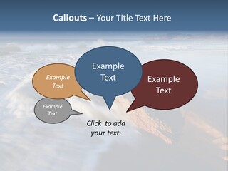 A Rocky Beach With Waves Crashing On It PowerPoint Template