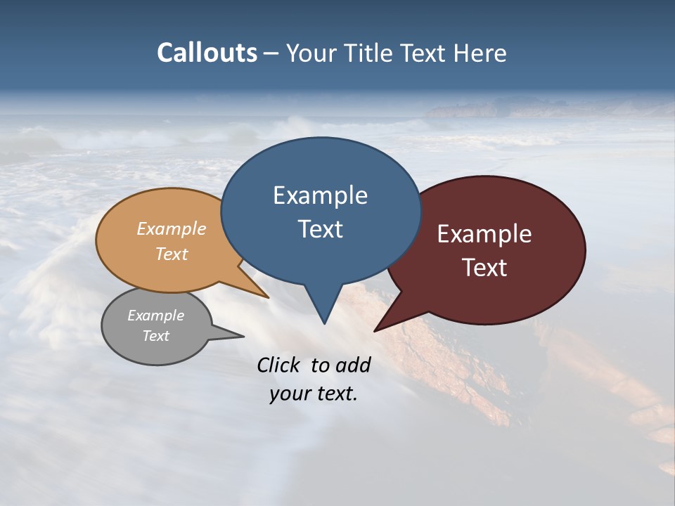 A Rocky Beach With Waves Crashing On It PowerPoint Template