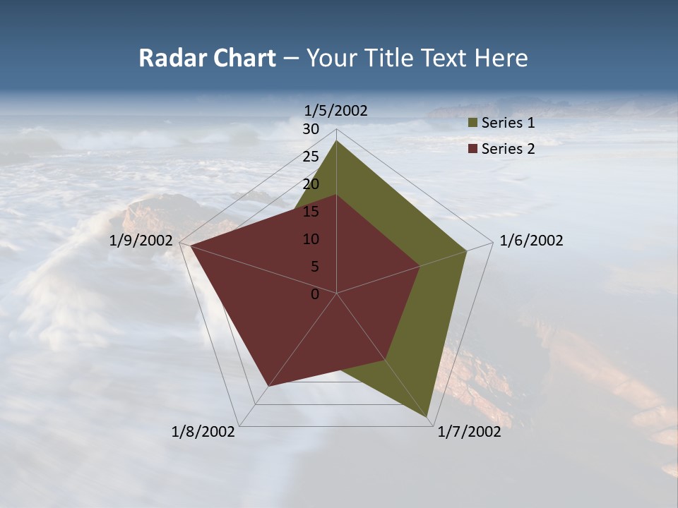 A Rocky Beach With Waves Crashing On It PowerPoint Template