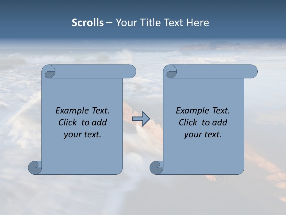 A Rocky Beach With Waves Crashing On It PowerPoint Template