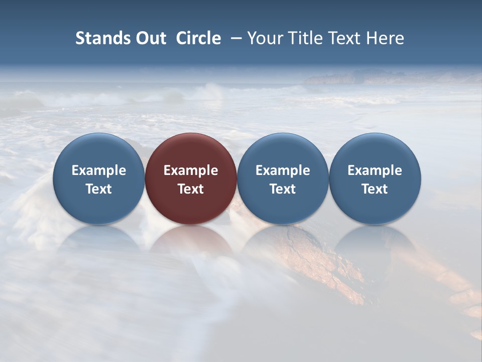 A Rocky Beach With Waves Crashing On It PowerPoint Template