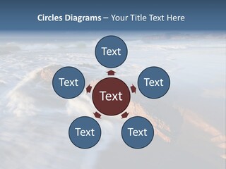 A Rocky Beach With Waves Crashing On It PowerPoint Template