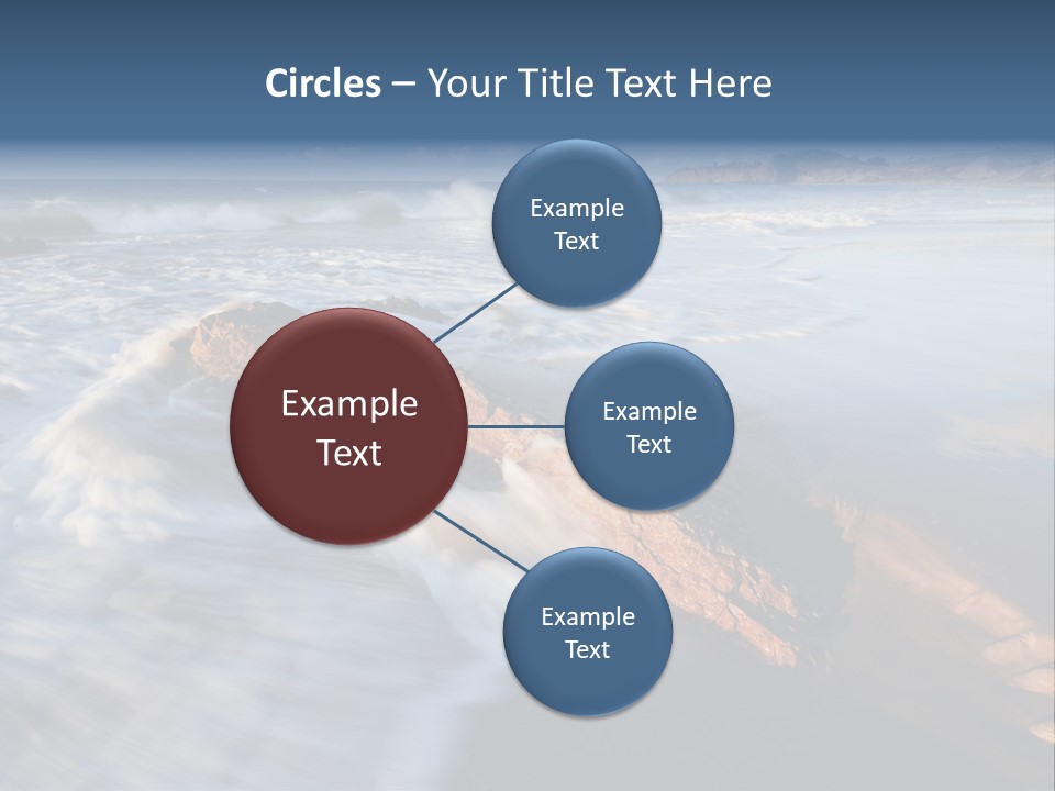 A Rocky Beach With Waves Crashing On It PowerPoint Template