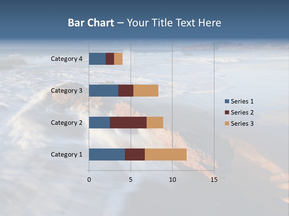 A Rocky Beach With Waves Crashing On It PowerPoint Template