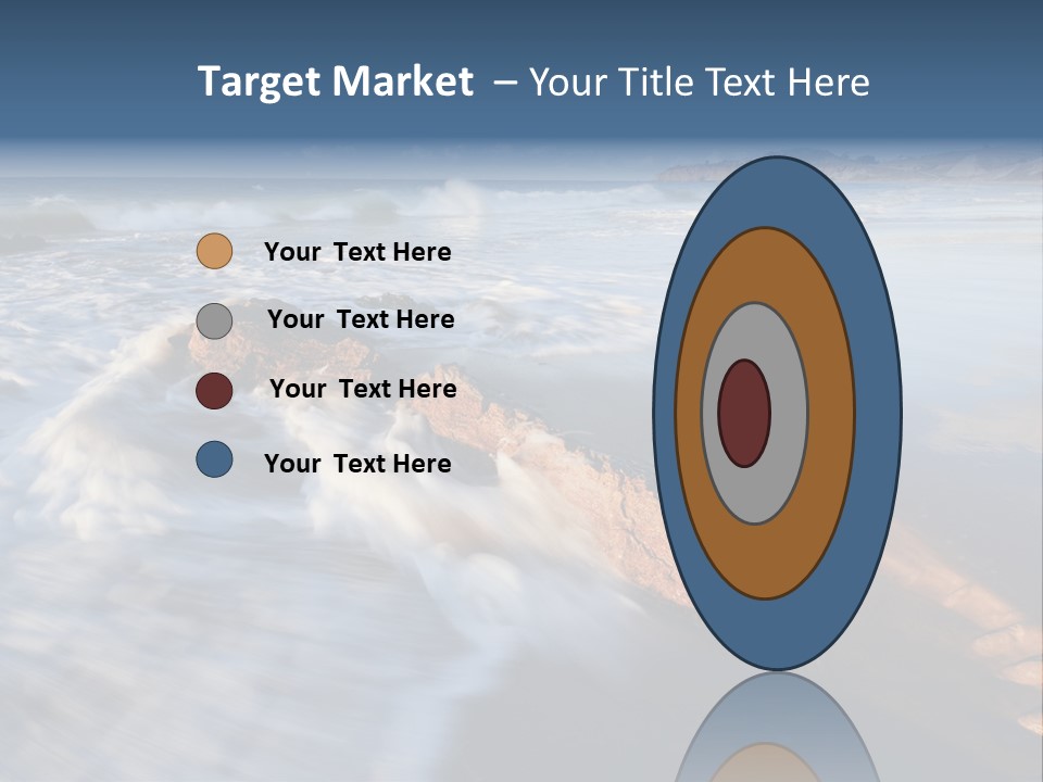 A Rocky Beach With Waves Crashing On It PowerPoint Template