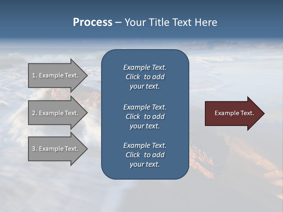 A Rocky Beach With Waves Crashing On It PowerPoint Template