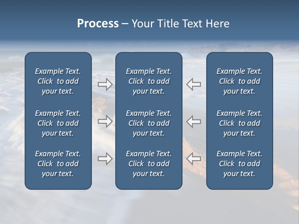 A Rocky Beach With Waves Crashing On It PowerPoint Template