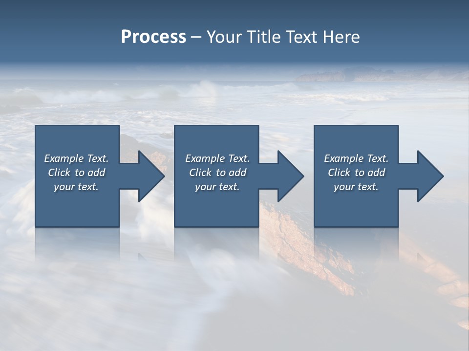 A Rocky Beach With Waves Crashing On It PowerPoint Template