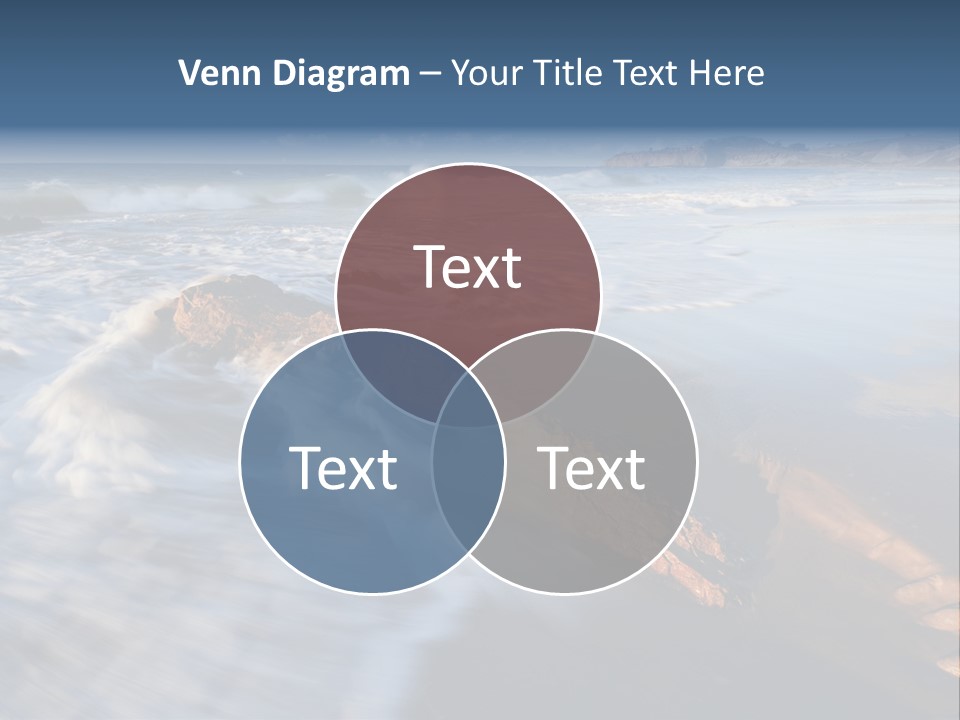 A Rocky Beach With Waves Crashing On It PowerPoint Template