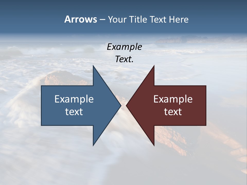 A Rocky Beach With Waves Crashing On It PowerPoint Template