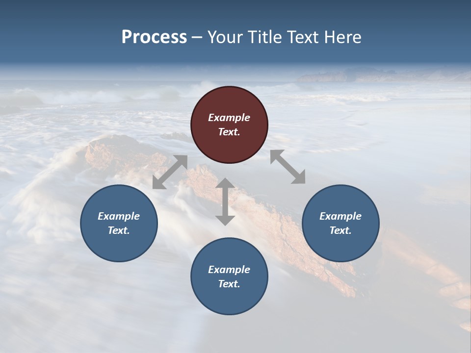 A Rocky Beach With Waves Crashing On It PowerPoint Template