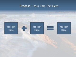A Rocky Beach With Waves Crashing On It PowerPoint Template
