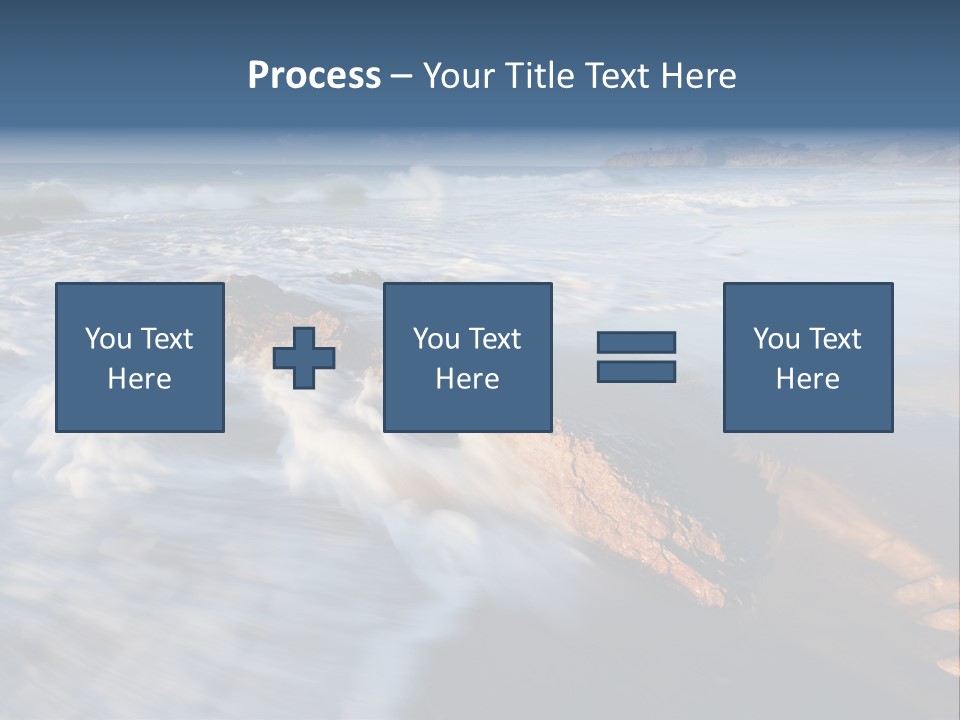 A Rocky Beach With Waves Crashing On It PowerPoint Template