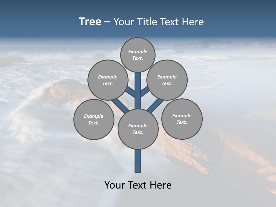 A Rocky Beach With Waves Crashing On It PowerPoint Template