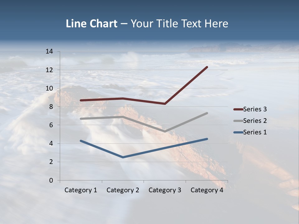 A Rocky Beach With Waves Crashing On It PowerPoint Template