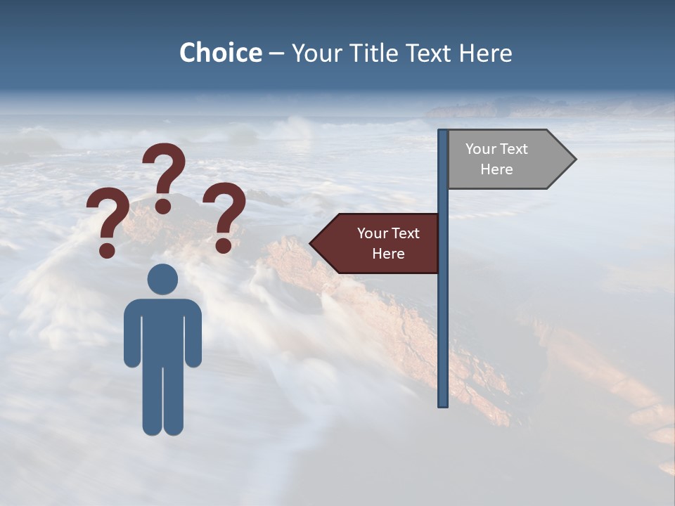 A Rocky Beach With Waves Crashing On It PowerPoint Template