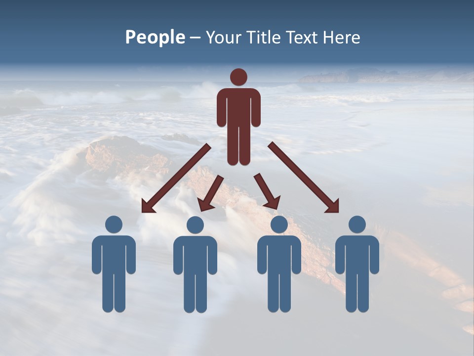 A Rocky Beach With Waves Crashing On It PowerPoint Template