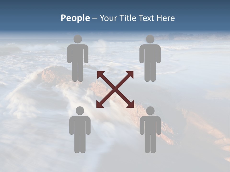 A Rocky Beach With Waves Crashing On It PowerPoint Template