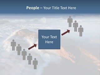 A Rocky Beach With Waves Crashing On It PowerPoint Template