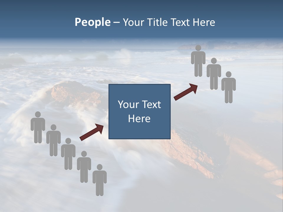 A Rocky Beach With Waves Crashing On It PowerPoint Template