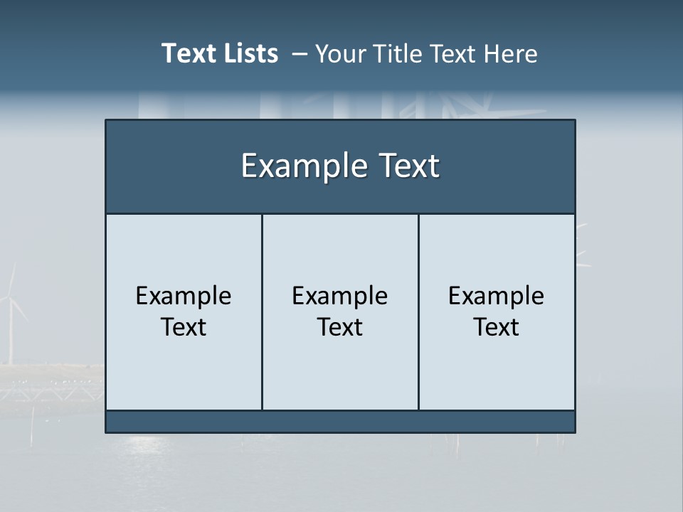A Row Of Wind Turbines In The Ocean PowerPoint Template