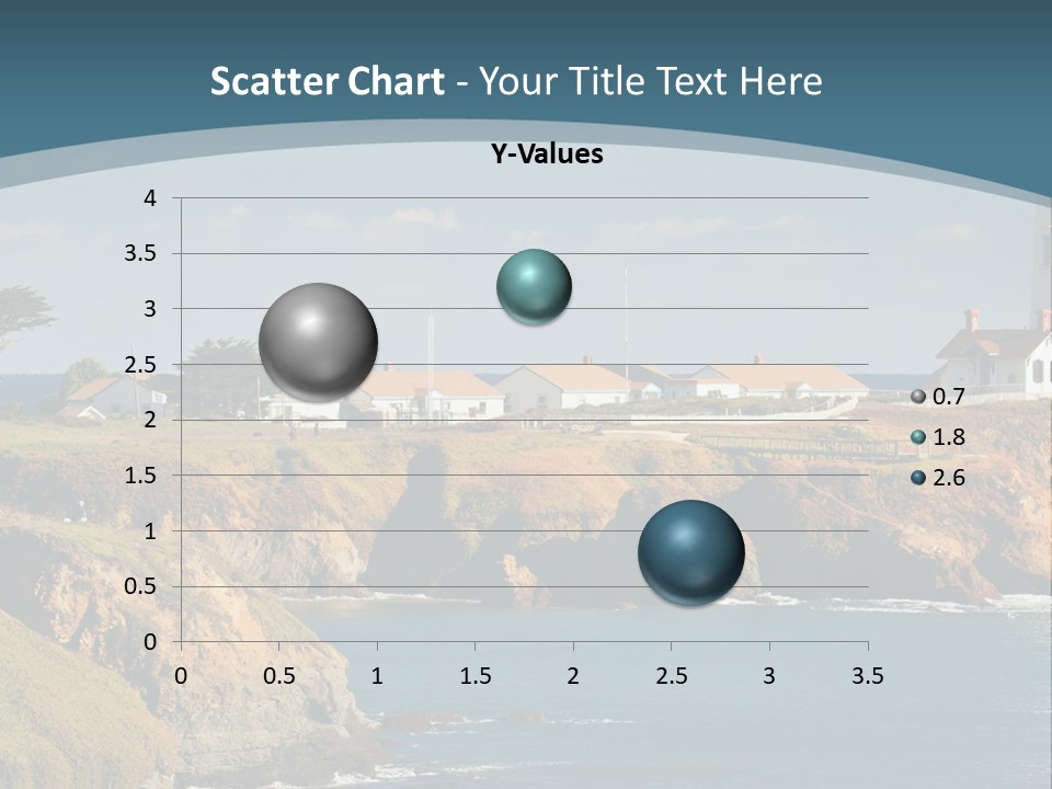A Lighthouse On A Small Island In The Middle Of The Ocean PowerPoint Template