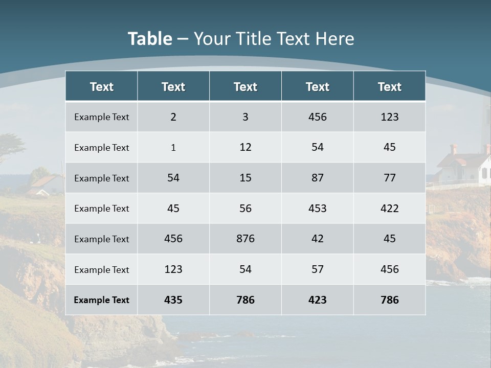 A Lighthouse On A Small Island In The Middle Of The Ocean PowerPoint Template