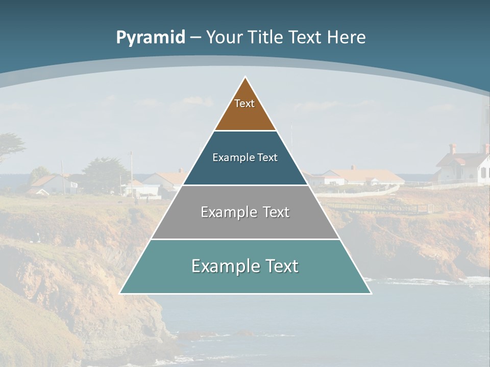 A Lighthouse On A Small Island In The Middle Of The Ocean PowerPoint Template