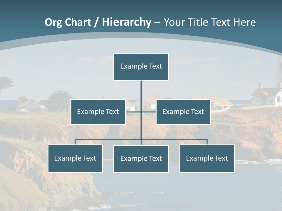 A Lighthouse On A Small Island In The Middle Of The Ocean PowerPoint Template