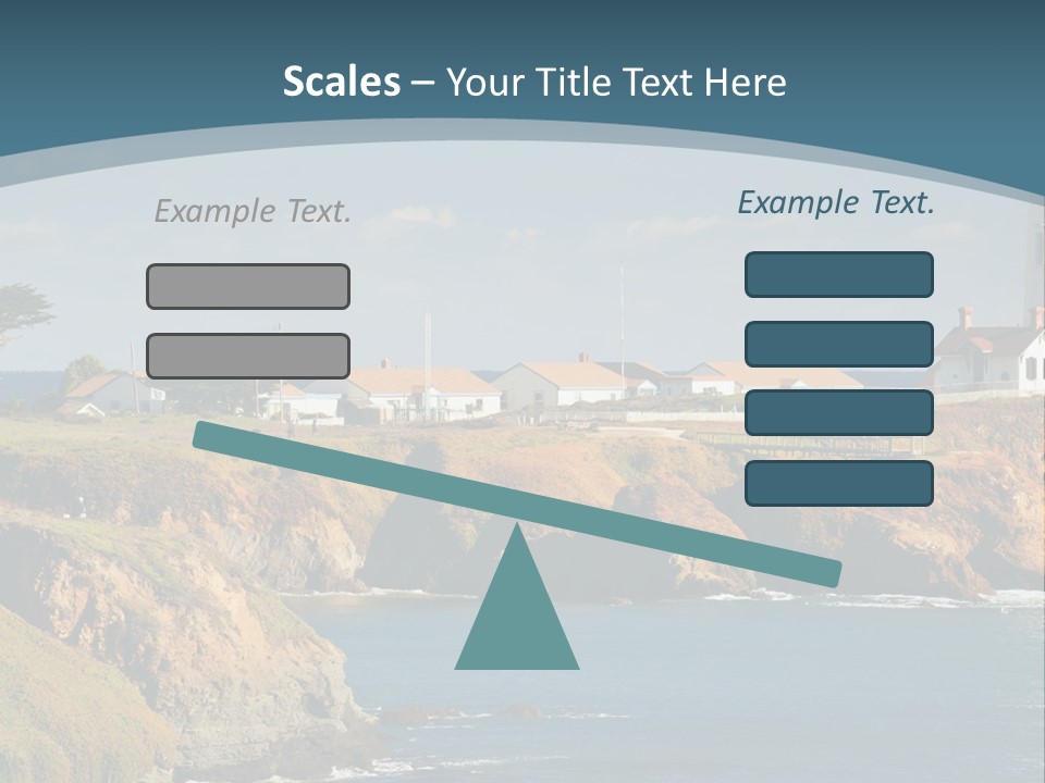 A Lighthouse On A Small Island In The Middle Of The Ocean PowerPoint Template