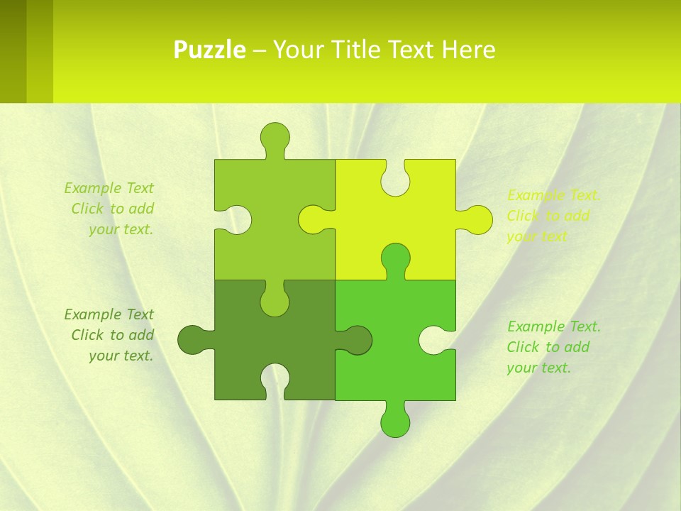 A Green Leaf Powerpoint Presentation PowerPoint Template