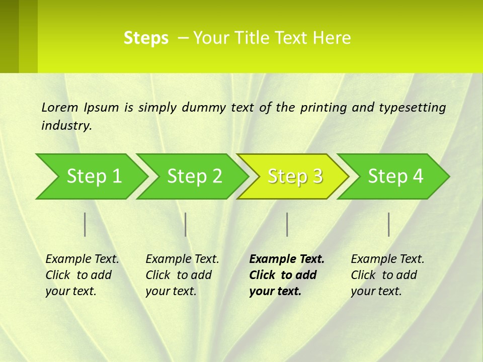 A Green Leaf Powerpoint Presentation PowerPoint Template