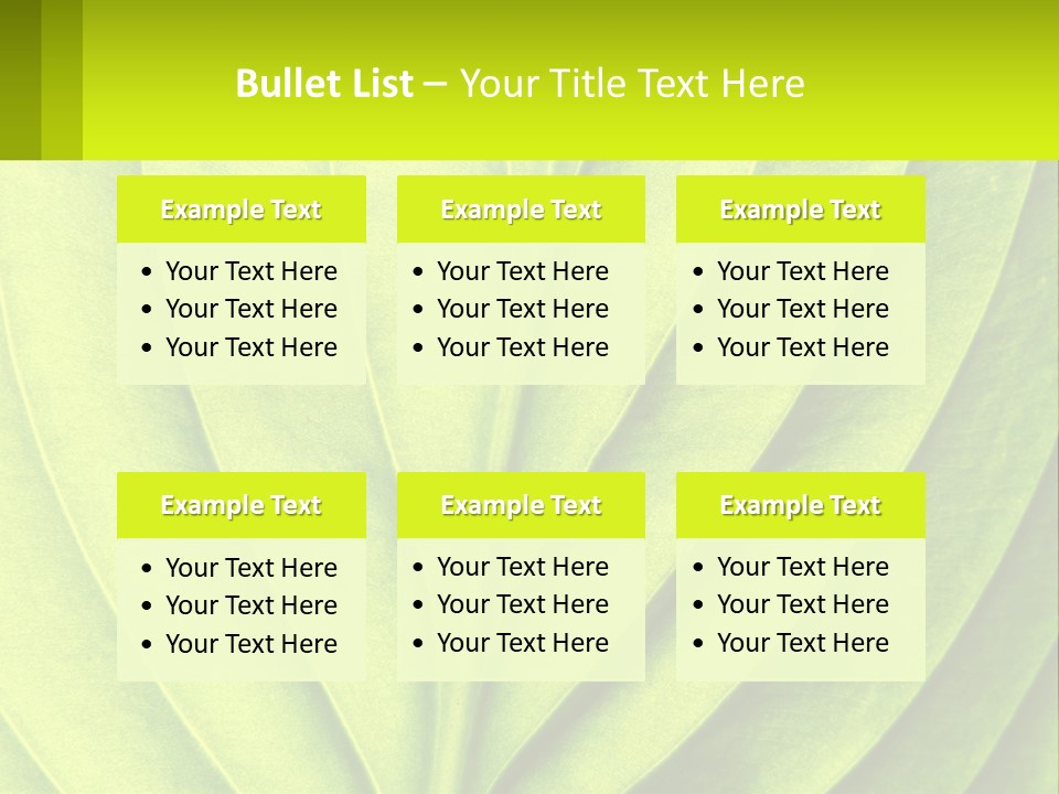 A Green Leaf Powerpoint Presentation PowerPoint Template