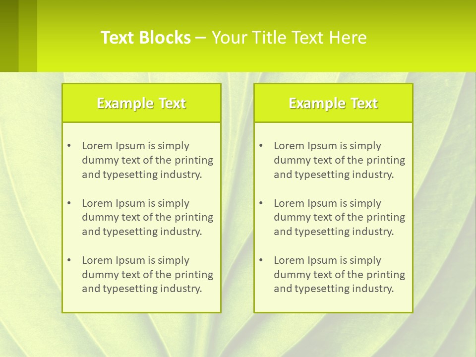 A Green Leaf Powerpoint Presentation PowerPoint Template
