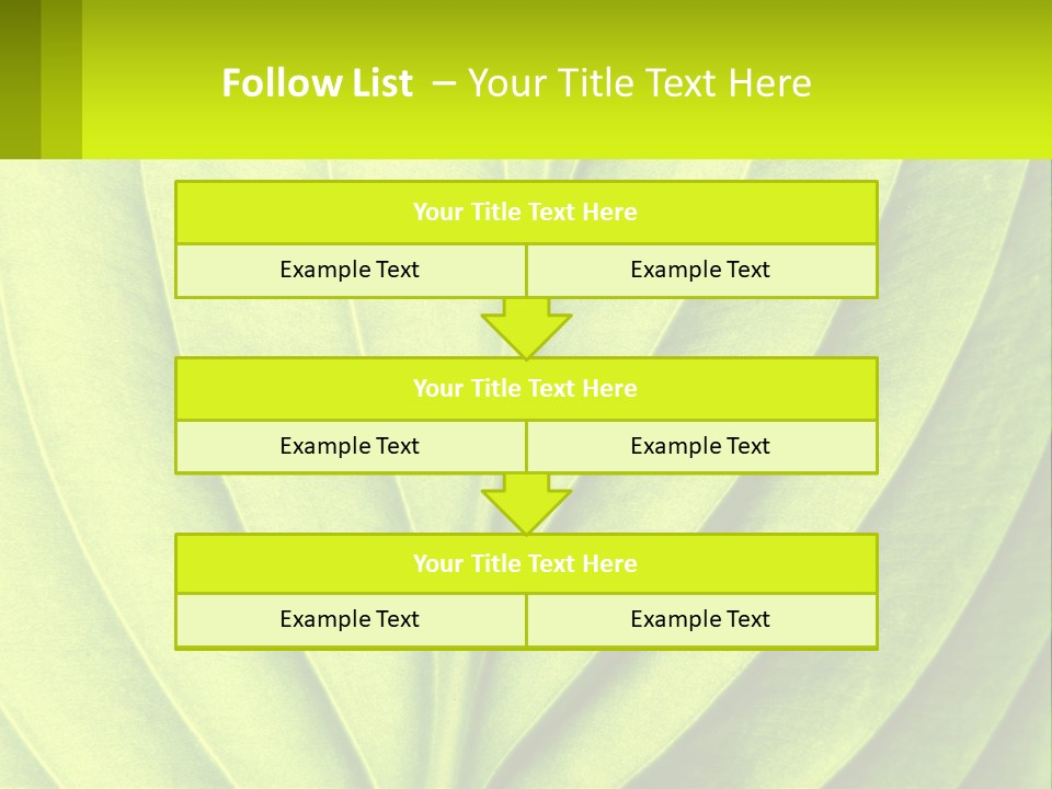 A Green Leaf Powerpoint Presentation PowerPoint Template