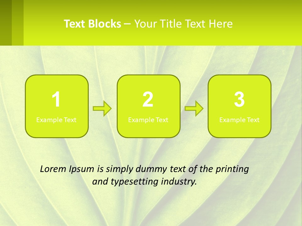A Green Leaf Powerpoint Presentation PowerPoint Template