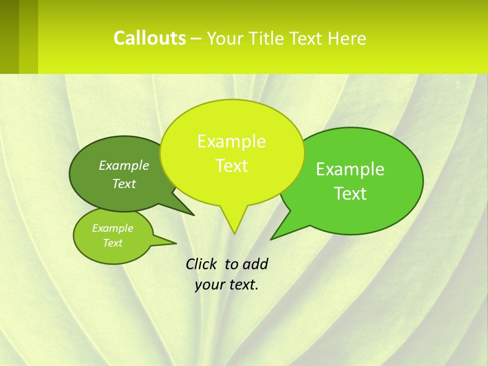 A Green Leaf Powerpoint Presentation PowerPoint Template