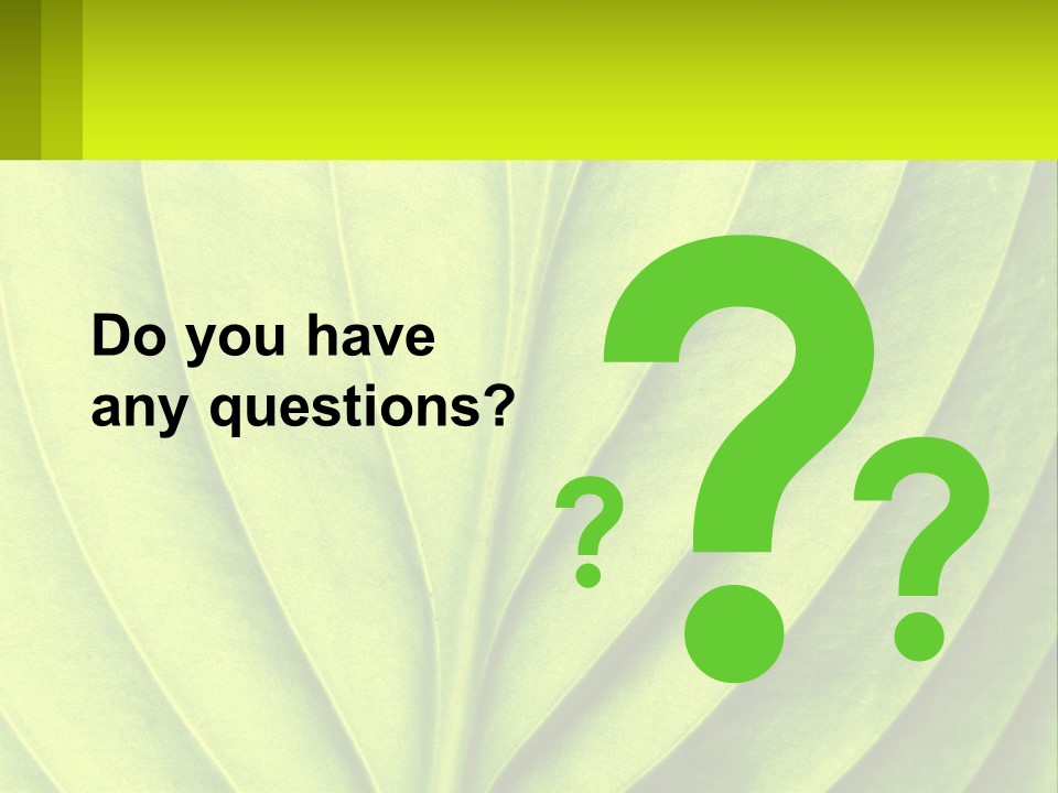 A Green Leaf Powerpoint Presentation PowerPoint Template