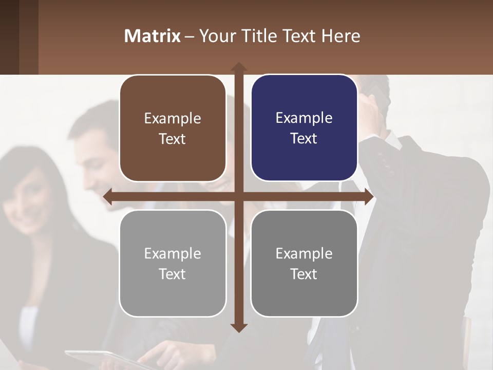 A Group Of People In Business Suits Are Talking On Their Cell Phones PowerPoint Template