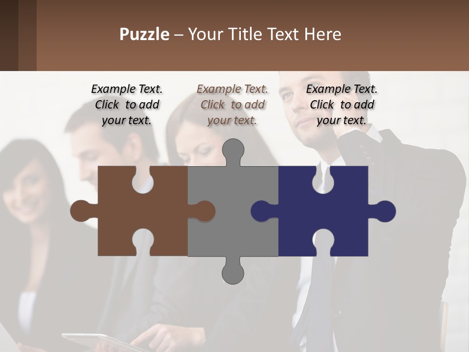 A Group Of People In Business Suits Are Talking On Their Cell Phones PowerPoint Template