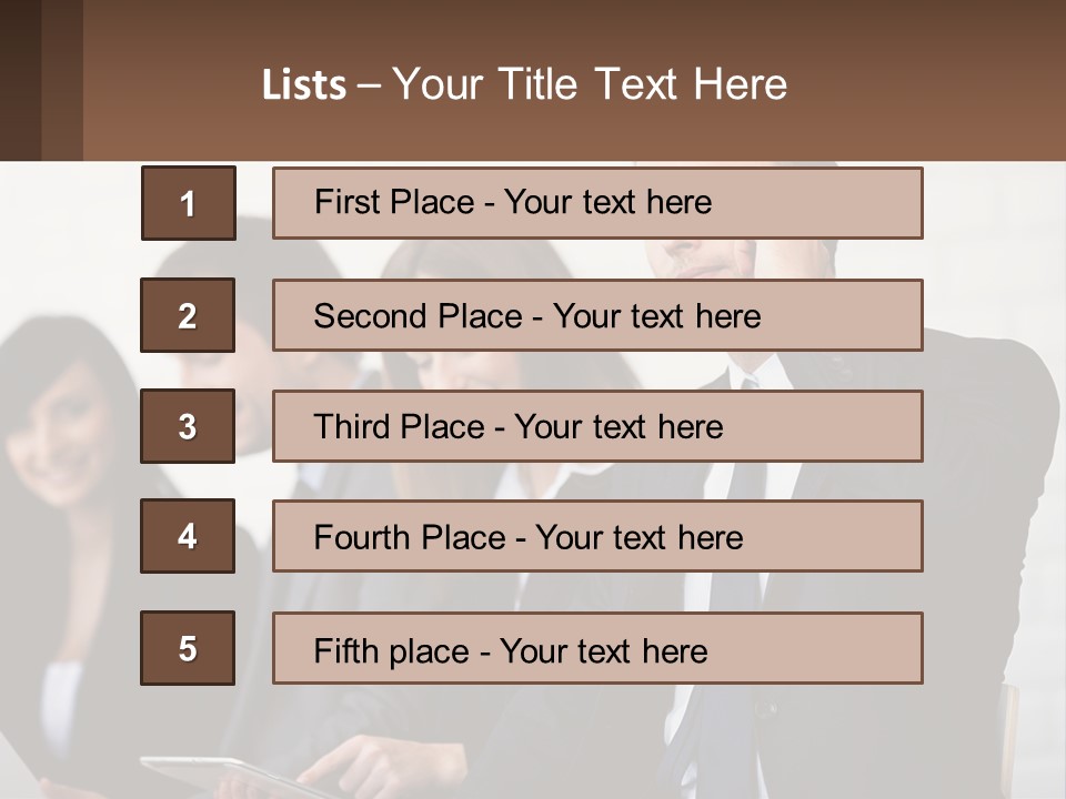 A Group Of People In Business Suits Are Talking On Their Cell Phones PowerPoint Template