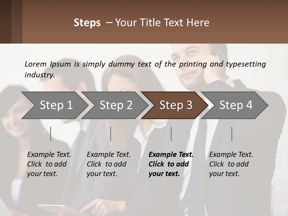 A Group Of People In Business Suits Are Talking On Their Cell Phones PowerPoint Template