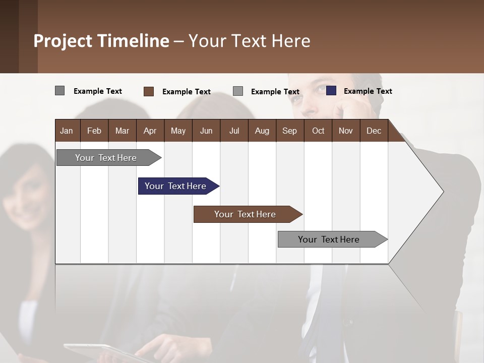 A Group Of People In Business Suits Are Talking On Their Cell Phones PowerPoint Template