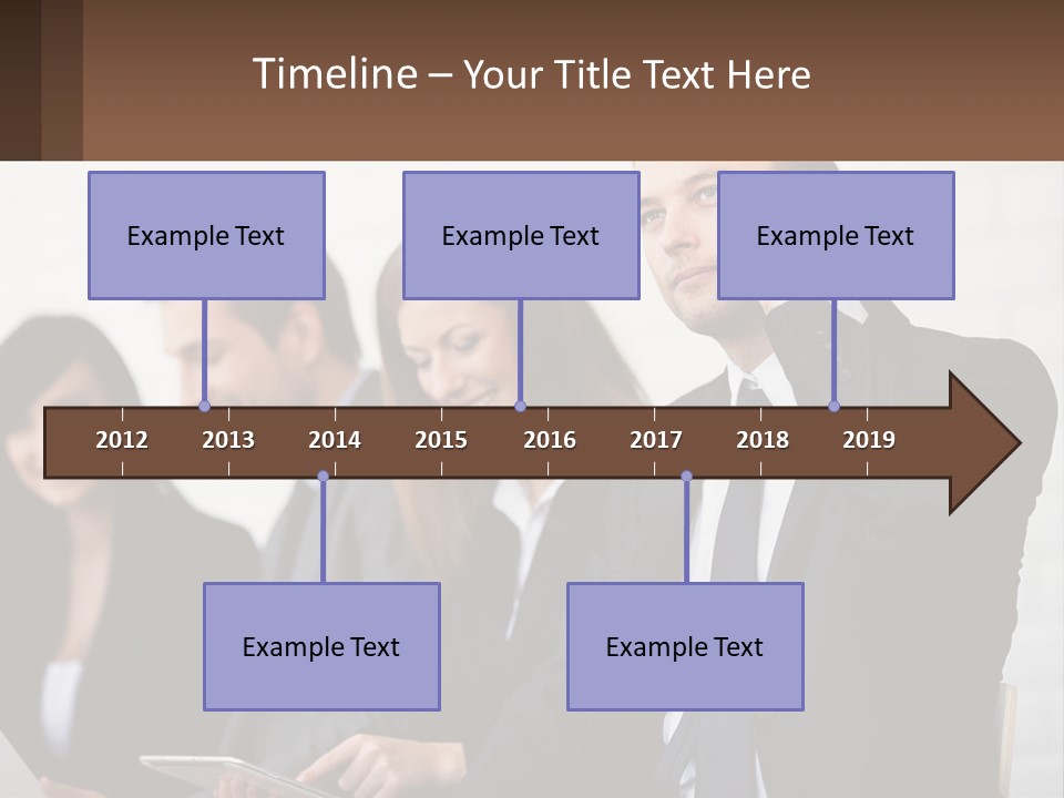 A Group Of People In Business Suits Are Talking On Their Cell Phones PowerPoint Template