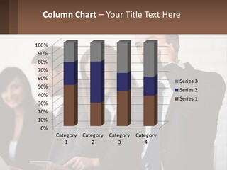 A Group Of People In Business Suits Are Talking On Their Cell Phones PowerPoint Template