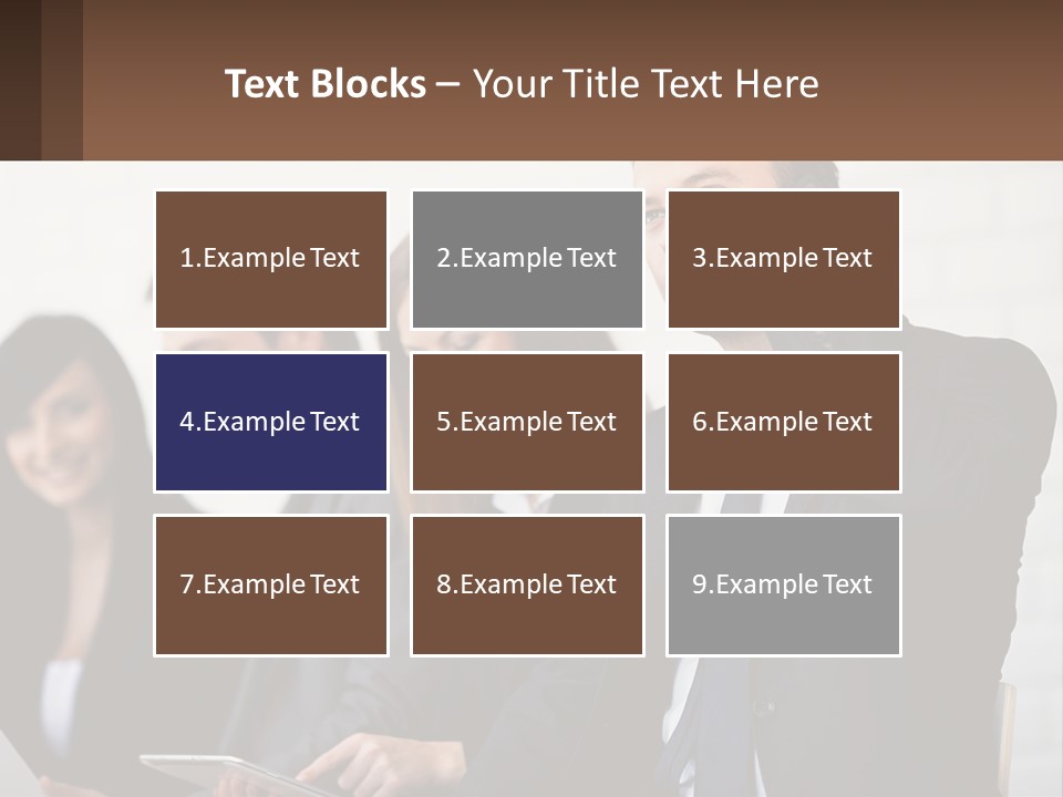 A Group Of People In Business Suits Are Talking On Their Cell Phones PowerPoint Template