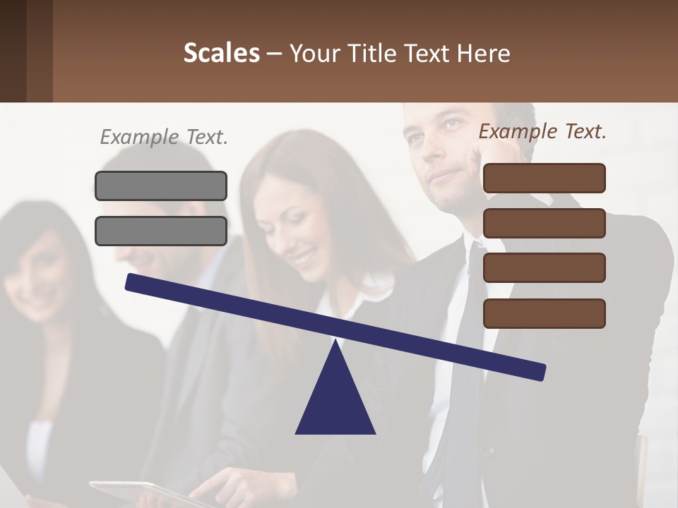 A Group Of People In Business Suits Are Talking On Their Cell Phones PowerPoint Template