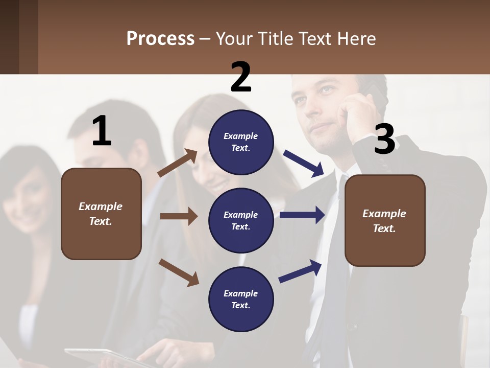 A Group Of People In Business Suits Are Talking On Their Cell Phones PowerPoint Template